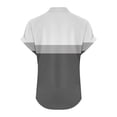thumbnail image 3 of fatyb Womens Printed V Neck Tops Short Sleeve Button V Neck Tshirts Lightweight Summer Beach Blouses, 3 of 5