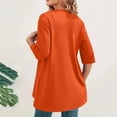 thumbnail image 4 of Timegard Cardigans for Women 1/2 Sleeve Open Front Lightweight Solid Color Casual Loose Jacket Tops, 4 of 7