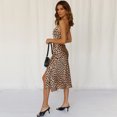 thumbnail image 2 of New Women's Leopard Print Split Dress Sexy Slim Sling Dress, 2 of 2