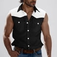 thumbnail image 2 of Sentmoon Undershirts for Men Pack Summer Sleeveless Lapel Tank Top Men Color Block with Pockets Relaxed Fit Oversized Quick Dry Clothes for Men Beach for Summer Beach Days White M, 2 of 6