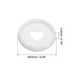 thumbnail image 2 of Unique Bargains Plastic Book Binding Discs Heart Binder Rings, White, 22 Pack, 2 of 6