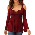 thumbnail image 1 of Blouse Tunique Décontractée à Épaules Dénudées pour Femmes, 1 of 2