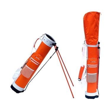 A99 Golf C13-A Adult Golf Bag Orange Range Sunday Pencil Carry Pratice Bag Removable Top Cover w. Stand