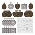 thumbnail image 3 of veasfak Boucle d'Oreille en Résine Époxy Modèle Créatif Bijoux DIY Fait Main Base Pendentif 31 Pcs, 3 of 9