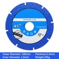 thumbnail image 4 of Disque de Coupe Indestructible pour Meuleuse d'Angle en Acier Allié de 4,5 Po de Diamètre avec Bord Trempé Résistant à la Chaleur et Conception Réduisant les Vibrations, 4 of 9