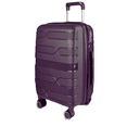 thumbnail image 1 of TRAVLR 100 % PP Résistant aux Chocs Léger Extensible 24 Pouces Valise de Soute à Roulettes - Violet Gris, 1 of 6