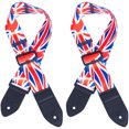thumbnail image 1 of 2 Pcs Sangle de Guitare Élargie Drapeau Union Classique Sangle d'Épaule Réglable pour Guitare, 1 of 9