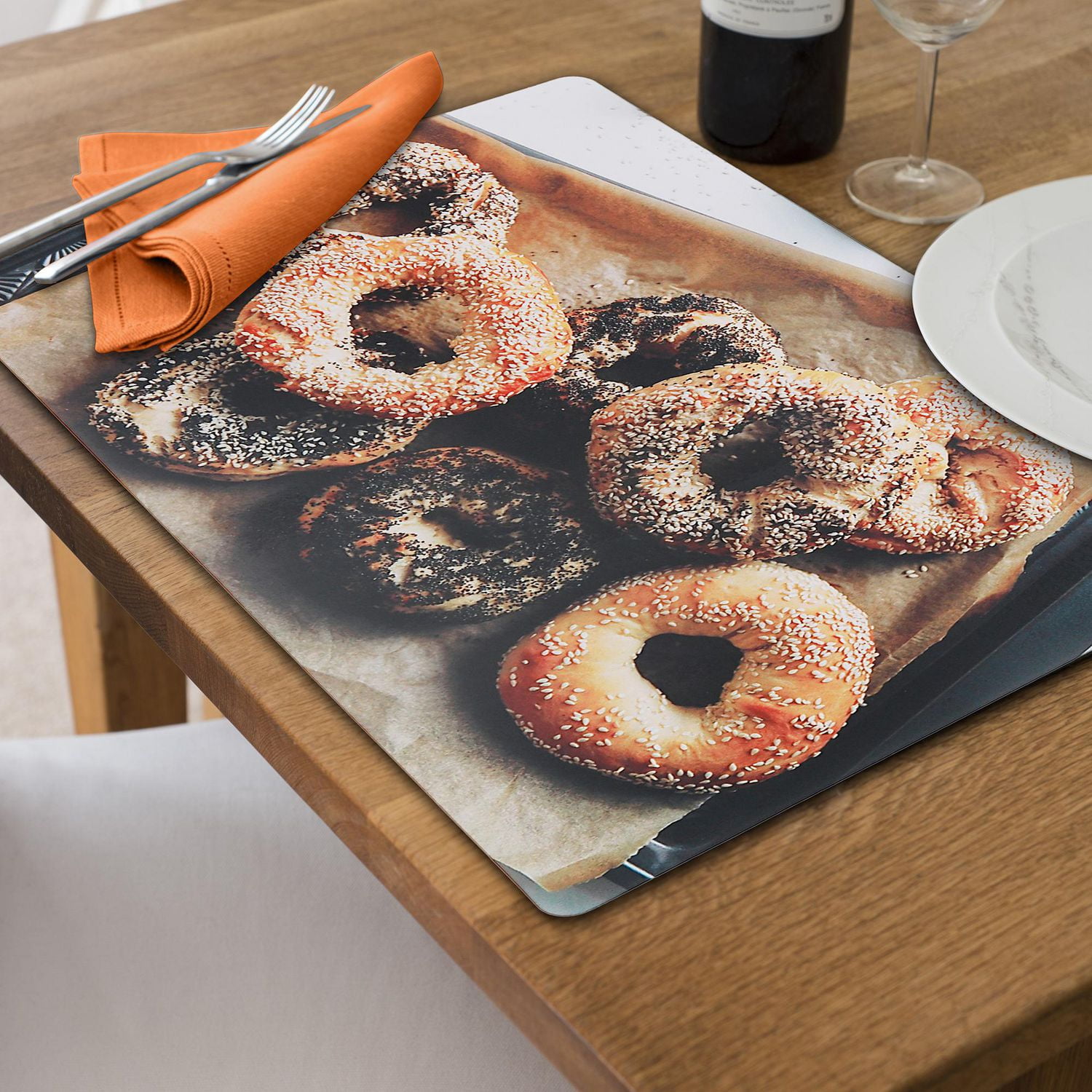 Set De Table En Plastique Bagels - Lot De 12