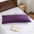 thumbnail image 2 of Bare Home Taie d'Oreiller pour le Corps - Fermeture Enveloppe - Ultra Douce - Double Brossage - Prune, 2 of 6