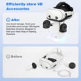 thumbnail image 3 of VR Headset Stand for Meta Quest 3S/3/2 - Stable Storage Holder with RGB Base for Safe Controller Storage, 3 of 7