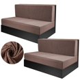 thumbnail image 1 of 2 Pcs RV Dinette Cushion Covers, Elastic RV Camper Bench & Backrest Cushion Covers, Stretchy Camper Loveseat Sofa Protectors, Universal Fit & Machine Washable, 1 of 8
