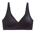 thumbnail image 2 of AMERTEER Lady Bra Padded  Soft Intimate Solid Color Support Breast Seamless Wire Free V Neck Sports Bra for Daily Wear Coffee M, 2 of 13