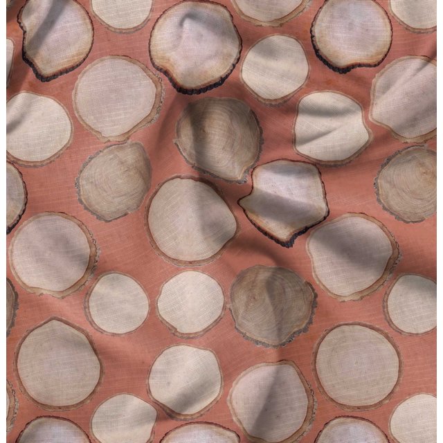 Soimoi Rayon Fabric Shells Ocean Print Fabric by the Yard 56 Inch Wide
