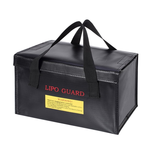Sac de Rangement Ignifuge pour Piles Lipo avec Poignée - Conception Antidéflagrante et Résistante à l'Eau (Extérieur en PVC et Intérieur en Fibre de Verre) pour le Chargement, le Transport et le Rangement des Piles au Lithium, des Produits Chimiques, des Chargeurs