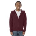thumbnail image 1 of Jerzees Sweat à Capuche Zippé Complet pour Jeunes, L, Marron, 1 of 2