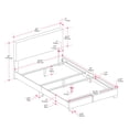 thumbnail image 2 of CorLiving Celeste Modern Upholstered Adult Twin Bed Frame with Headboard, Box Spring Required, Grey, 2 of 7