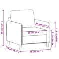 thumbnail image 4 of vidaXL Sofa Chair Light Grey 60 cm Velvet, 4 of 5