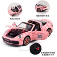 thumbnail image 3 of 1:32 Porsche 911 Targa 4S Convertible Simulation Alloy Car Model Decoration Collection Gift Toy Die Casting Model Boy Toy F365 Blue No box, 3 of 5