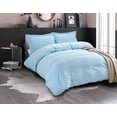 thumbnail image 1 of Mocassi 3-Piece Duvet Cover Set, 1800 Thread Count, Button Closure, Solid Color - Cooling, Breathable Material- Wrinkle, Fade, Stain Resistant, Full/Queen, Aqua Blue, 1 of 5