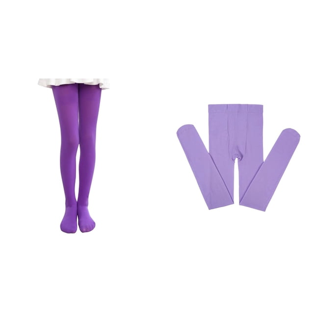 2 Pack(PP1 1PCS & PP2 1PCS) Multipack Premature Pants Leggings Pantihose Stretchy Basic Full Length Ballet Dance Pants Pantyhose for Spring Summer Stocking