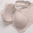 thumbnail image 4 of Fgnfyis Women's Solid Color Lace Pattern Front Buckle Non Underwire Tank Top Bra Womens Bras Light Pink XL, 4 of 7