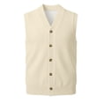 thumbnail image 3 of Gilet en Tricot Classique avec Boutons devant pour Usage Quotidien Décontracté et Professionnel - Gilet en Tricot Sans Manches Élégant pour Garde-Robe Homme, 3 of 7