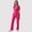 Hot Pink, variant on Amzcrzy Scrubs for Women Set V Neck Short Sleeve Scrubs Tops for Women and Elastic Waist Drawstring Scrub Pants for Women Casual Comfy Solid Color Workwear with Pockets M