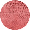 thumbnail image 1 of Ahgly Company Tapis d'Intérieur Ronds Transitionnels Rouges Lavables à la Machine, 4 Pieds Rond, 1 of 7
