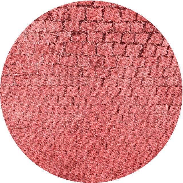 Ahgly Company Tapis d'Intérieur Ronds Transitionnels Rouges Lavables à la Machine, 4 Pieds Rond