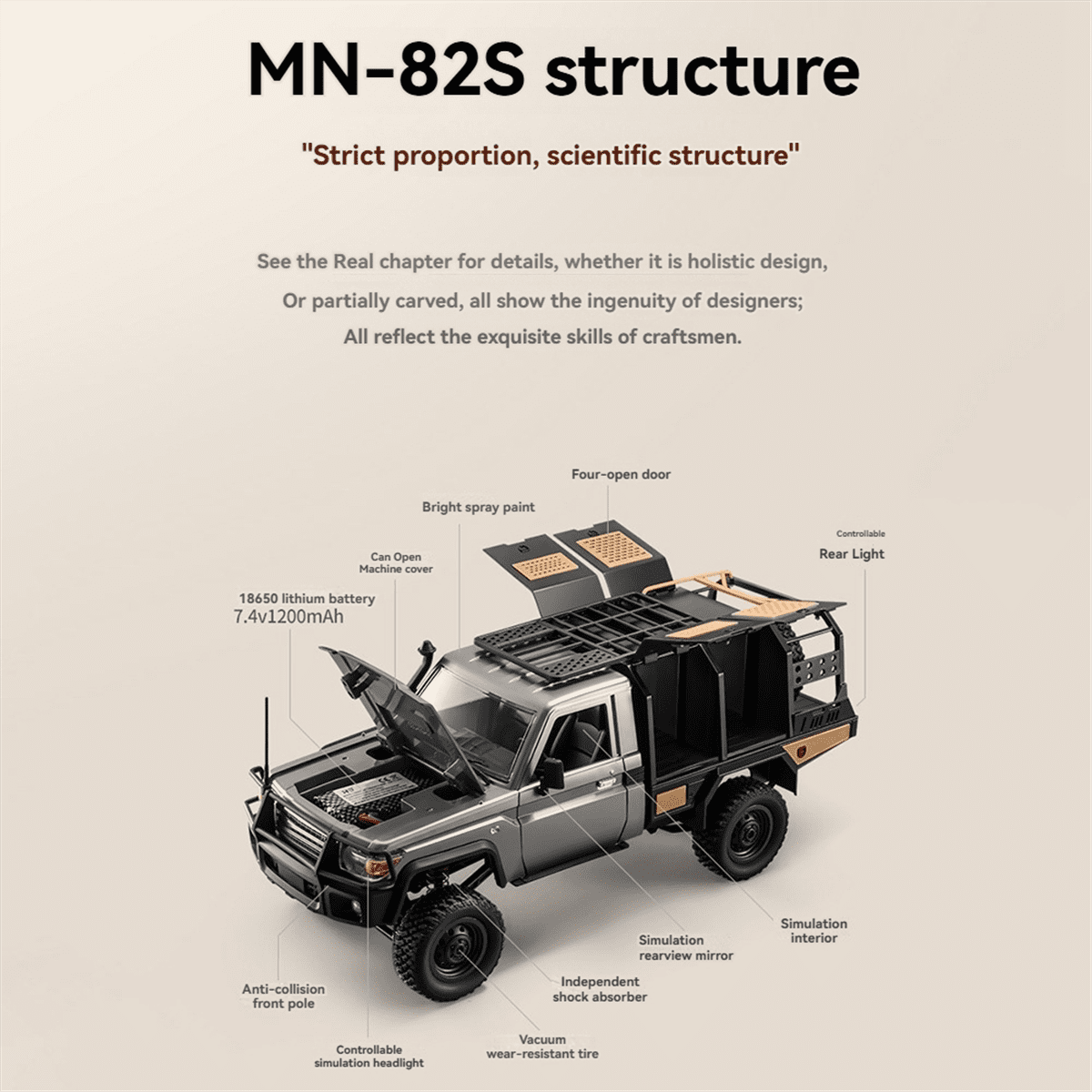 2.4G Full Scale Pickup Short Truck 4WD Climbing Car RC car Remote Control Toy for MN MODEL MN82S 1:12 silver,1 x RC Car 1 x Remote Control 1 x USB Charger 1 x 7.4v 1200mah Battery,Silver