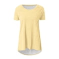 thumbnail image 4 of Timegard Hauts pour Femmes Col Rond Manches Courtes Tuniques pour Porter avec des Leggings Mi-Longs T-Shirts Confortables Été, 4 of 5