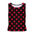 thumbnail image 2 of Plebaso Camisoles d'Été Ajustées pour Femmes à Imprimé Sans Manches à Col Ras du Cou T-Shirts Froncés Blouses Décontractées pour Femmes, 2 of 4