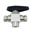 thumbnail image 1 of Ball Valve Stainless Steel 316L 1/4" Female 3 (Three) Way Ball Valve For Dispenser ,Convenient to Use, 1 of 4