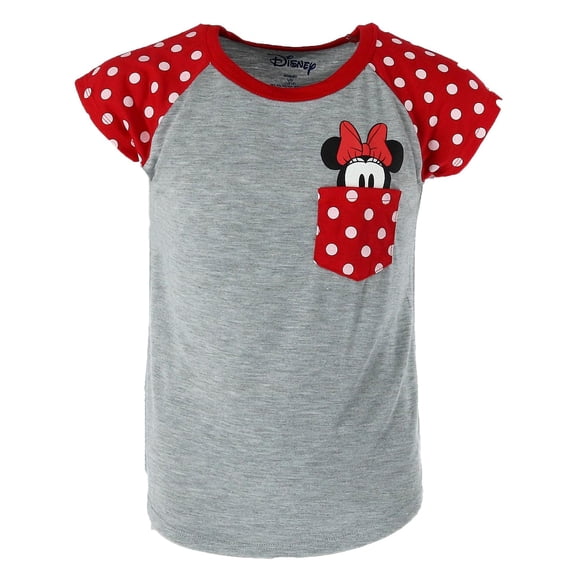 Disney Youth Minnie Mouse Peeking Pocket Tee Shirt