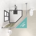 thumbnail image 3 of Misounda Tringle de Rideau de Douche d'Angle Courbée Antirouille Extensible en Métal Tringle de Douche Réglable 43.3 Pouces-47.2 Pouces Pouces Design Télescopique Personnalisable Exquis pour Salle de Bain, Nécessite un Perçage, 3 of 7