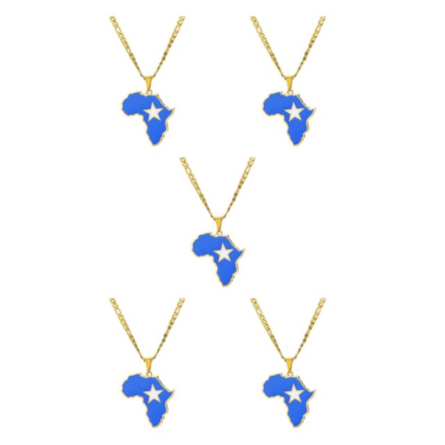 Maytalsory Collier Léger et Confortable avec Pendentif Africa Map Déclaration Somalia 5Set