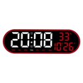 thumbnail image 4 of Horloge Murale LED Luminosité Réglable Grand Affichage Réveil Mural Silencieux Rouge, 4 of 9