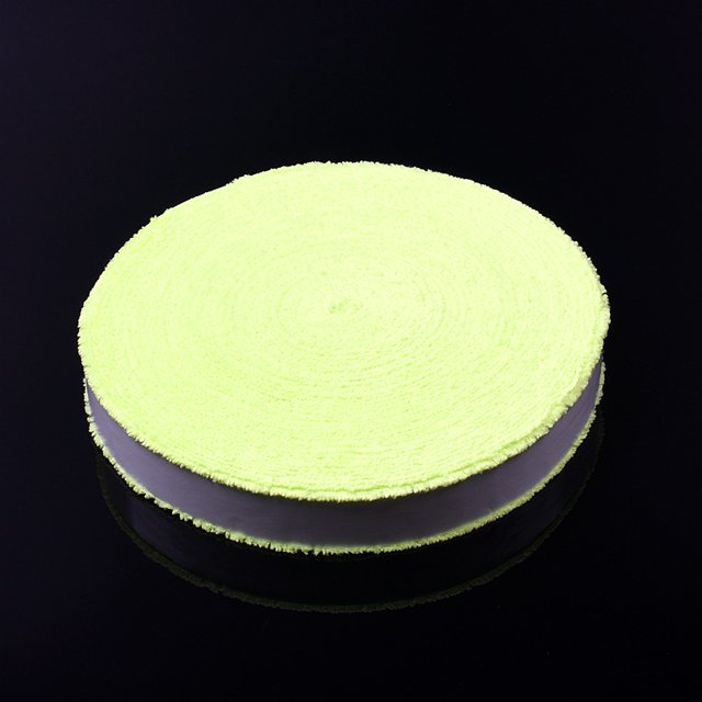 10M Extended Super Fiber Anti-Odor Sports Sweatband - Large Roll Towel Grip Tape for Badminton, Table Tennis & Fishing Rackets - Highly Absorbent, Durable & Comfortable Fluorescent Green Racket Wrap