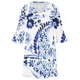thumbnail image 3 of Robes d'Été pour Femmes Mode Femmes Été Décontractée Robe Imprimée Col en V Manches Courtes Robe Ample, 3 of 5