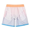 thumbnail image 3 of FAIWAD Mens Swim Shorts with Mesh Liner Drawstring Elastic Waist Summer Quick Dry Boardshorts Gradient Beach Shorts, 3 of 8