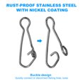 thumbnail image 3 of Unique Bargains 41Lbs Stainless Steel Fishing Snaps Swivels Clips Quick Change Black 150 Pack, 3 of 6