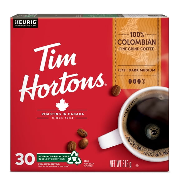 Tim Hortons 100% Colombian Dark Medium Roast Coffee