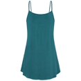 thumbnail image 4 of Women Sleeveless Spaghetti Strap Double Breasted Plain Shift Dress, 4 of 6