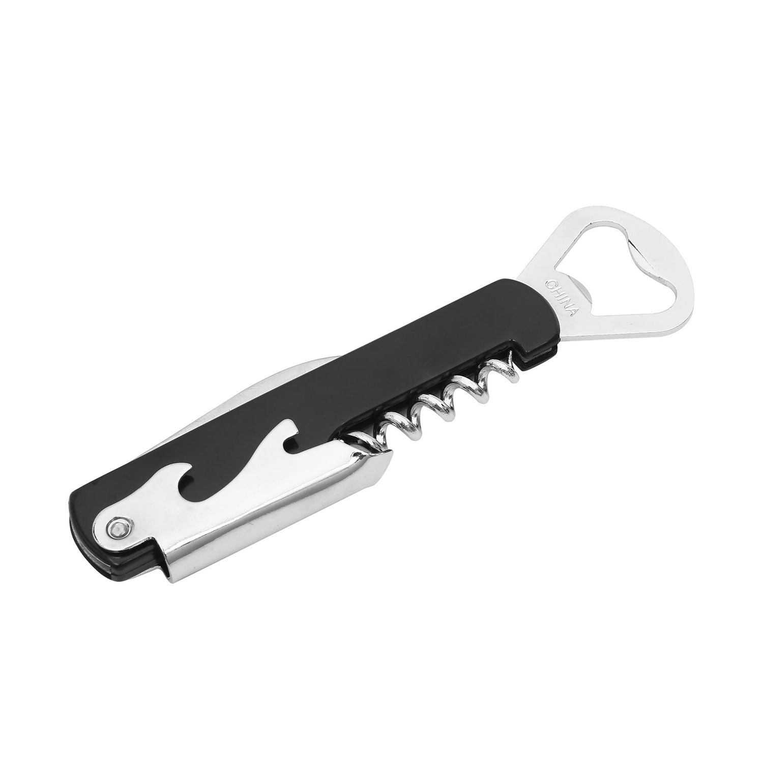 Mainstays Tire-bouchon de serveur en acier inoxydable et plastique Noir