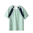 thumbnail image 2 of hengsof T-Shirt de Sport d'Été pour Filles en Soie Glacée Confortable et Respirant à Manches Courtes Col Rond Haut Évacuant l'Humidité T-Shirt de Sport, 2 of 6