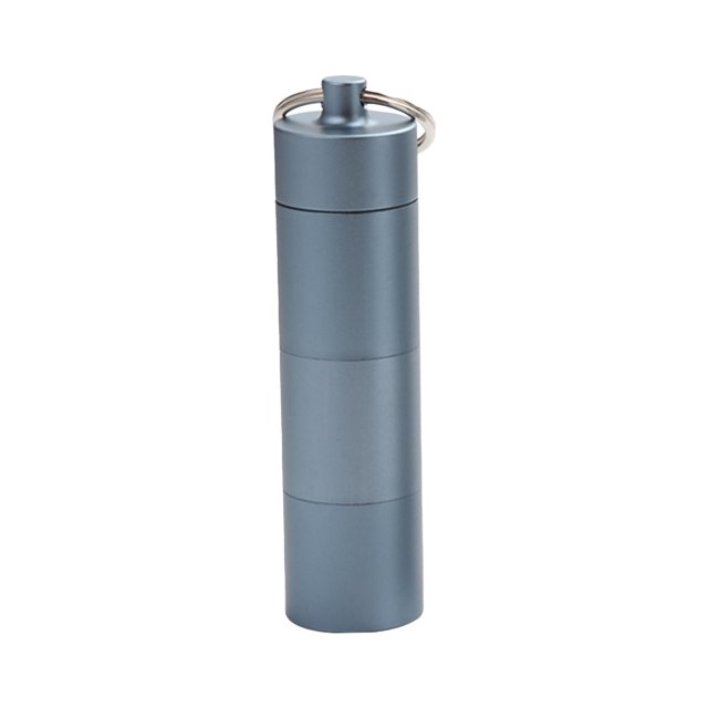 WRKEKC Boîte à Pilules Étanche en Aluminium, Kit d'Urgence Compact pour Randonnée Camping, Conteneur de Médicaments Portable avec Couvercle Scellé, Sécurité Voyage