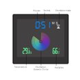 thumbnail image 2 of yingyy 1/2/3/5 5 Inch Digital Weather Station Indoor Outdoor Touch Window Electronic Hydrometer Waterproof Double Clock White 1 Pc, 2 of 6