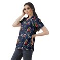 thumbnail image 3 of Moomaya Chemise Tunique Style Enveloppant pour Femmes en Coton Décontracté Col Classique Boutonné, 3 of 6
