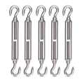 thumbnail image 1 of 5Pcs Turnbuckle Hook and Hook Wire Rope Tension 304 Stainless Steel Shade Sail HardwareM6, 1 of 8