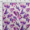thumbnail image 3 of oneOone Polyester Lycra Purple Fabric Florals Craft Projects Decor Fabric Printed By The Yard 56 Inch Wide, 3 of 4